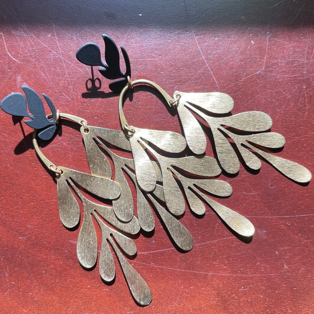Gold dangle earrings